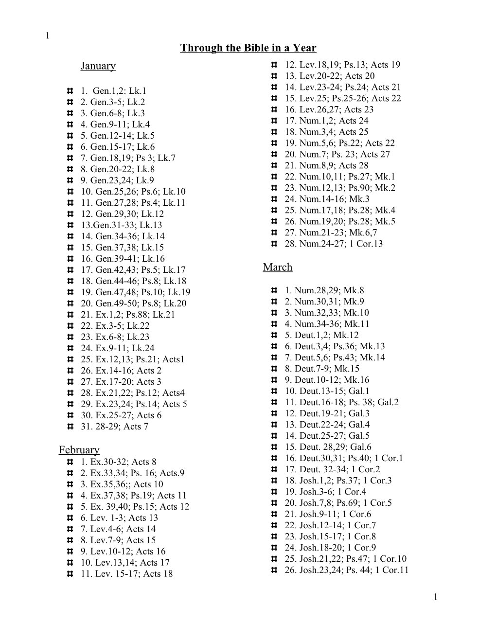 Through the Bible in a Year