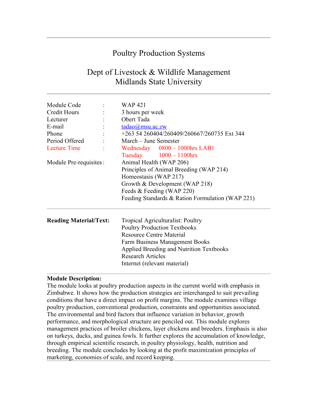 Poultry Production Systems