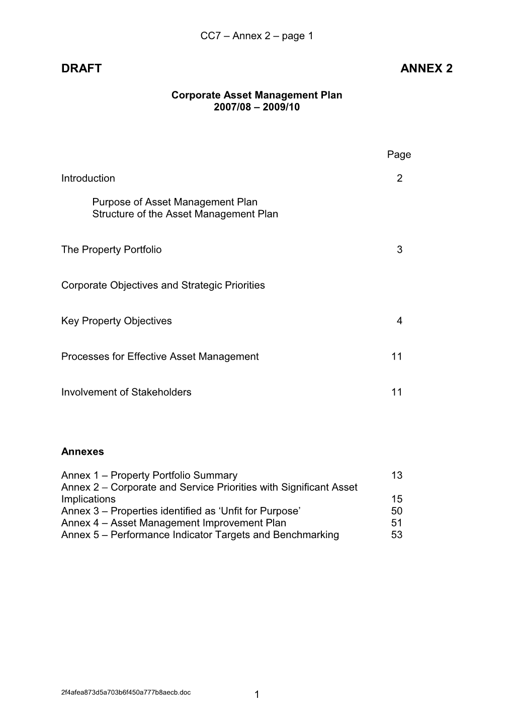 Corporate Asset Management Plan