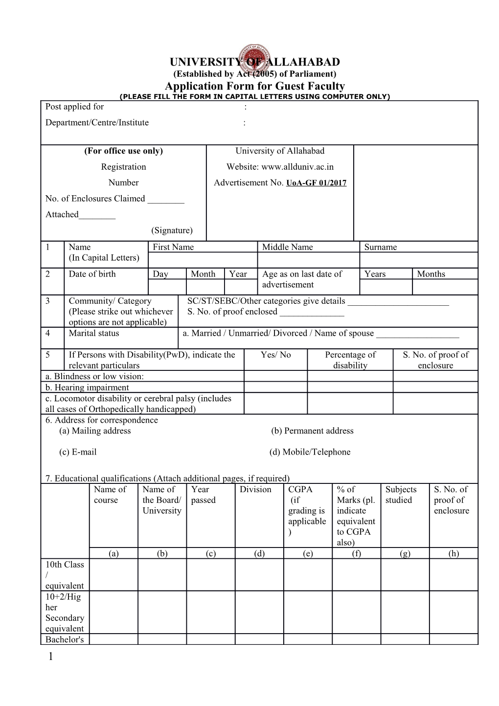 University of Allahabad