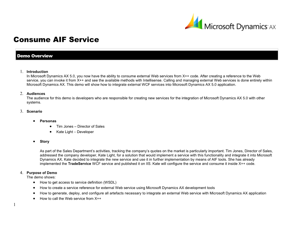 Demo - AIF - Consume AIF Service