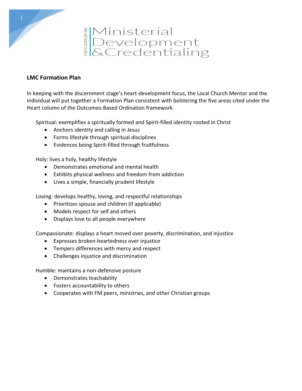 LMC Formation Plan