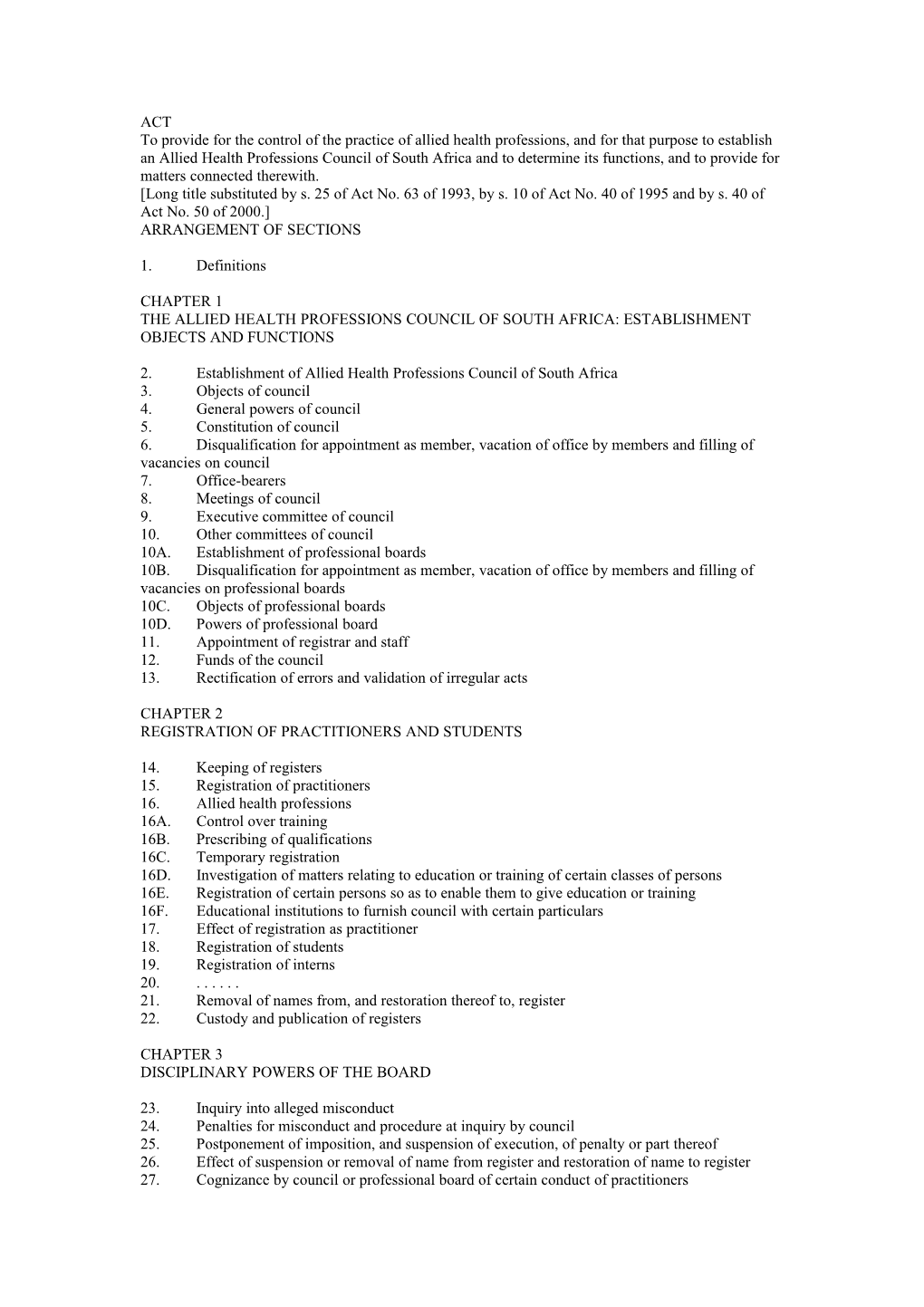 Long Title Substituted by S. 25 of Act No. 63 of 1993, by S. 10 of Act No. 40 of 1995