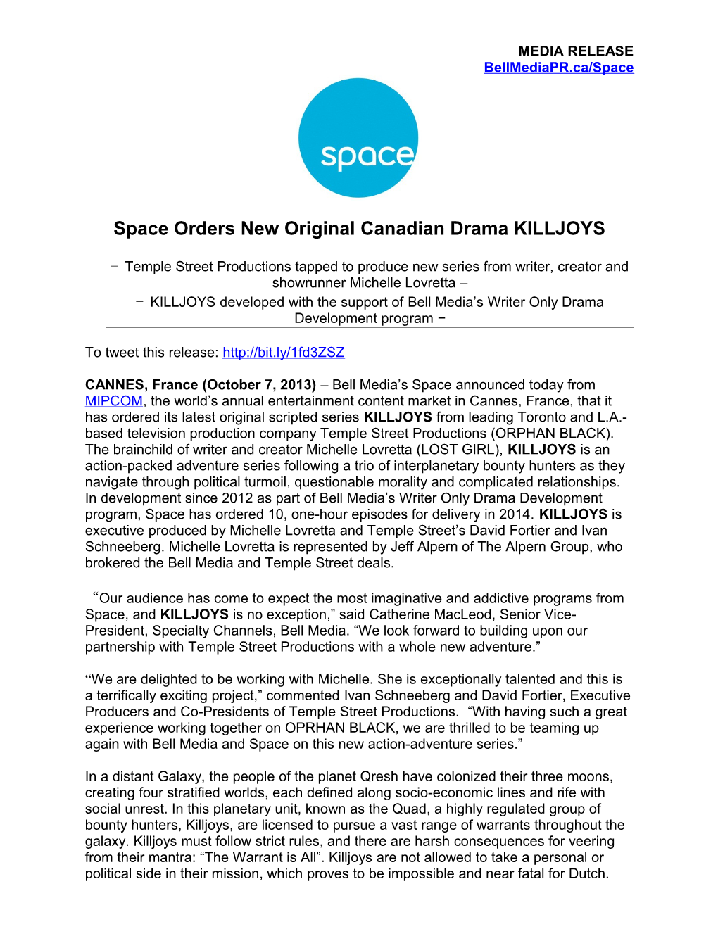 Space Orders New Original Canadian Drama KILLJOYS