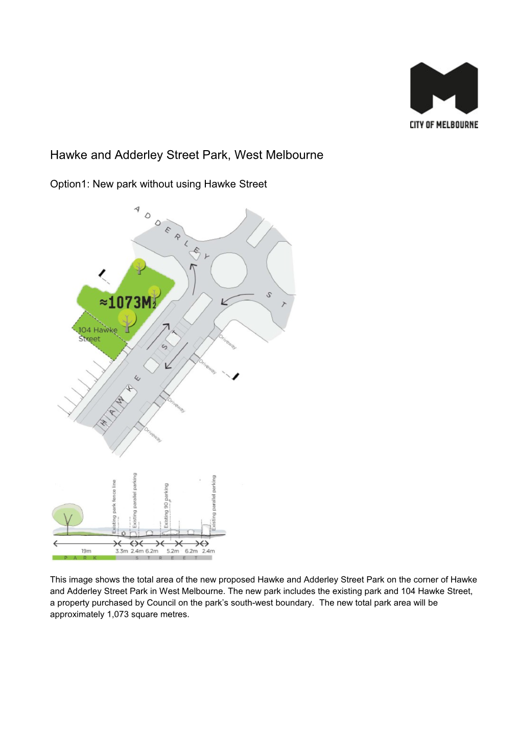 Hawke and Adderley Street Park Expansion Opportunity Ideas Plan