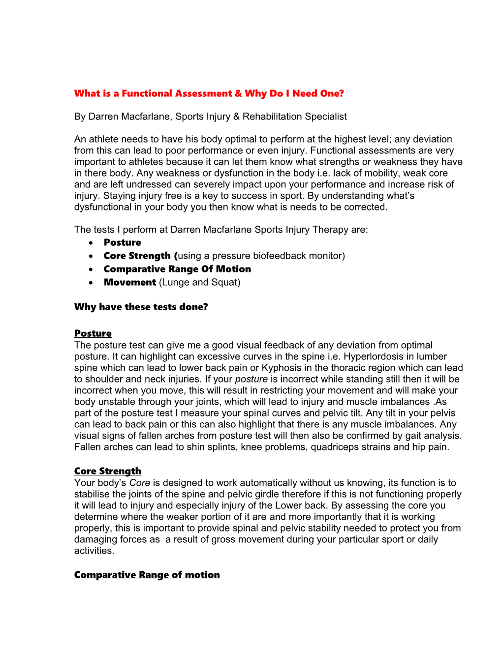 What Is a Functional Assessment