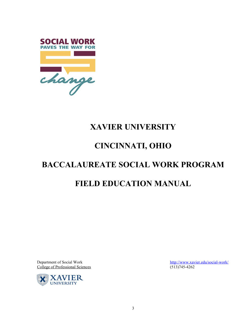 Baccalaureate Social Work Program