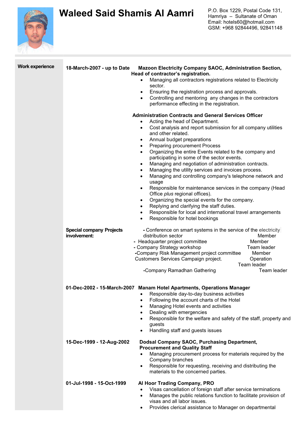 Mohammed Al Hassawi CV