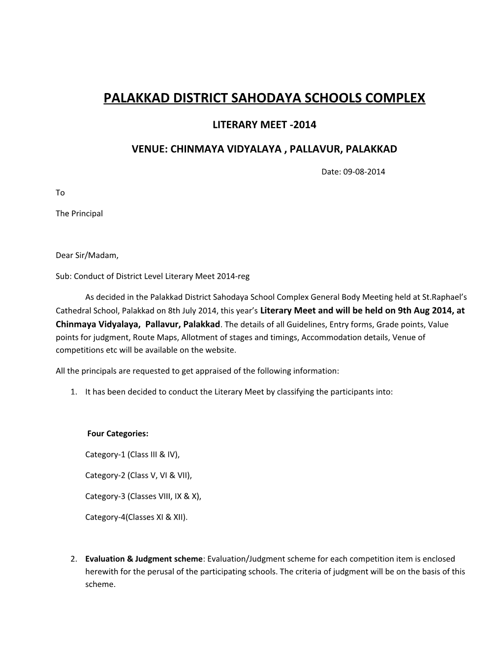 Palakkad District Sahodaya Schools Complex