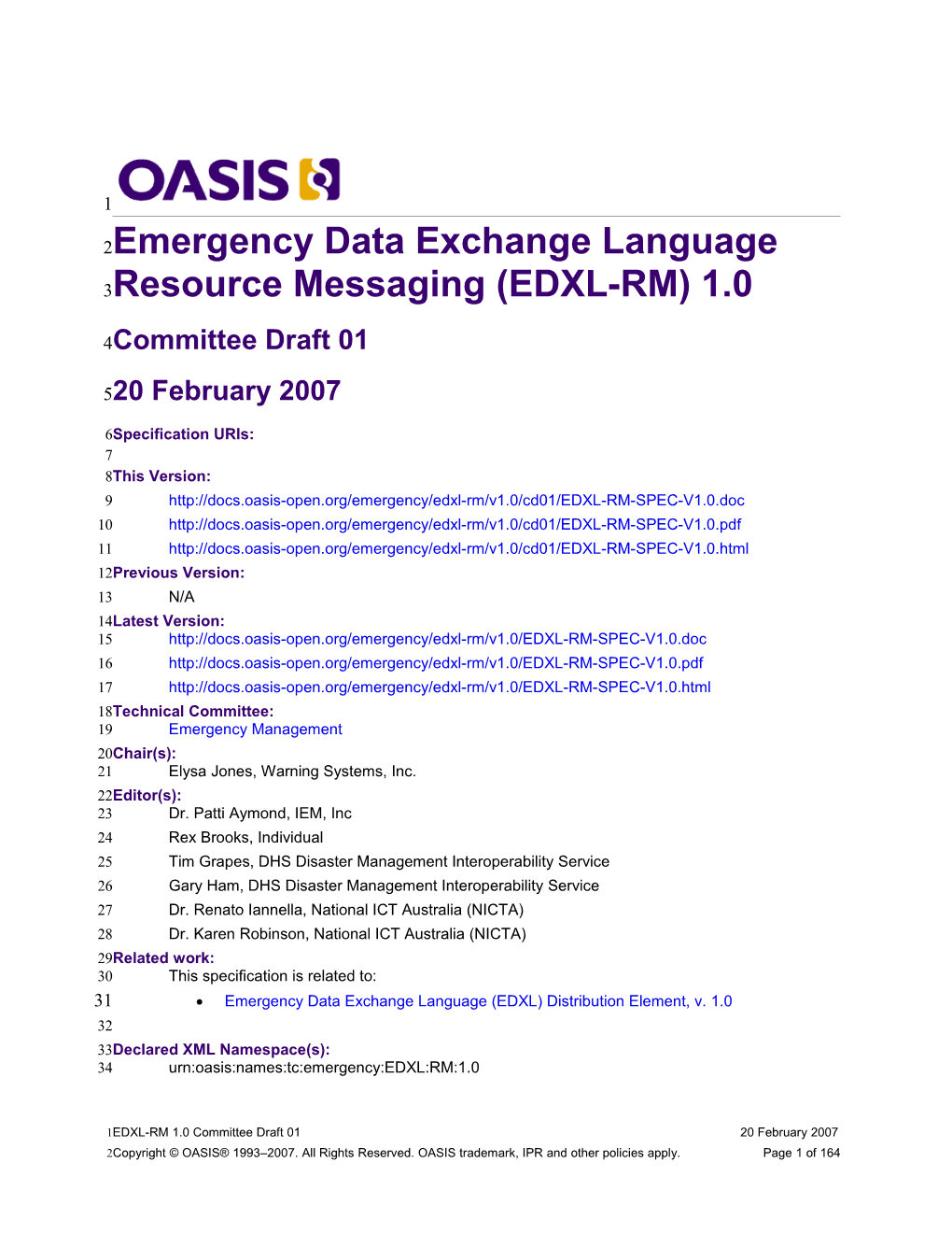 OASIS Specification Template s14