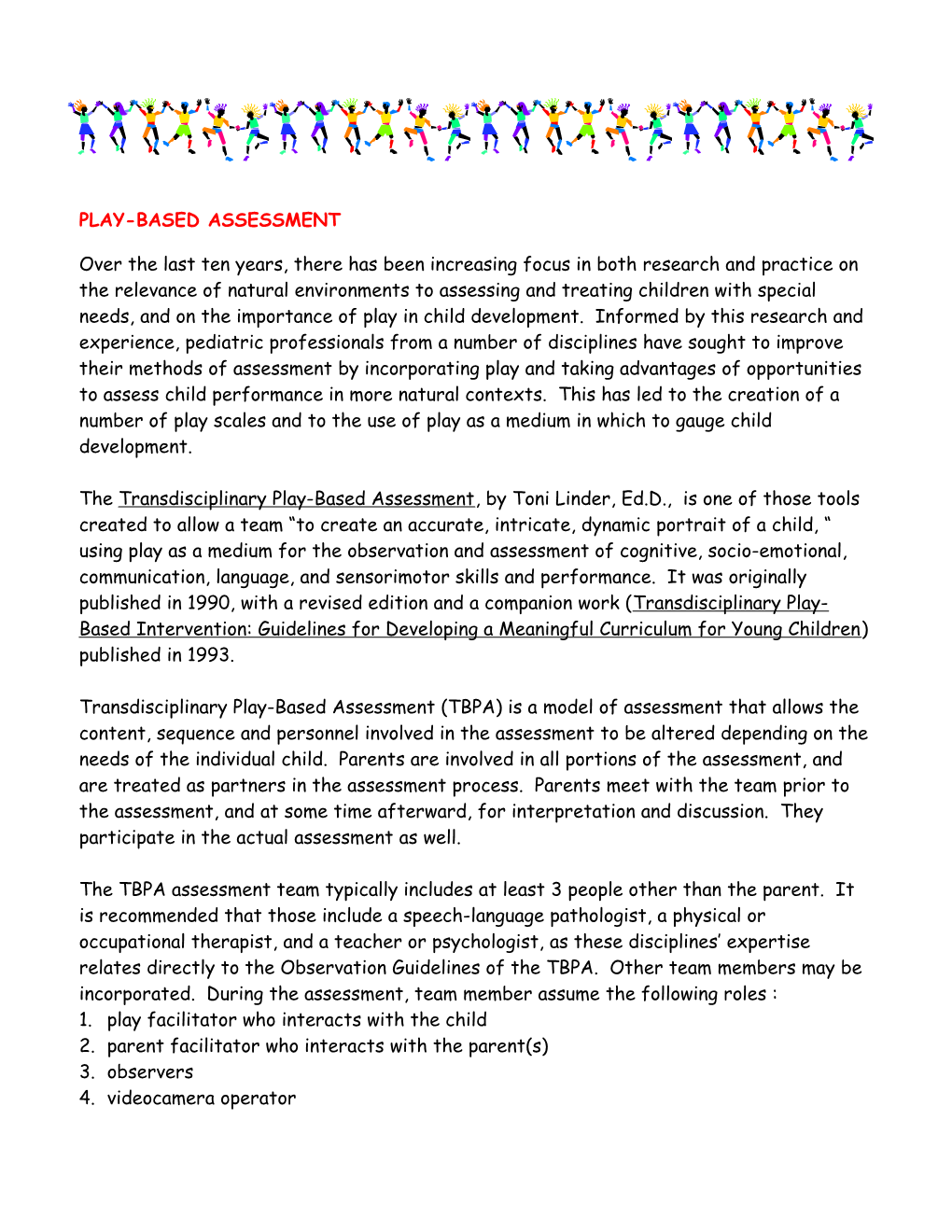 Play-Based Assessment