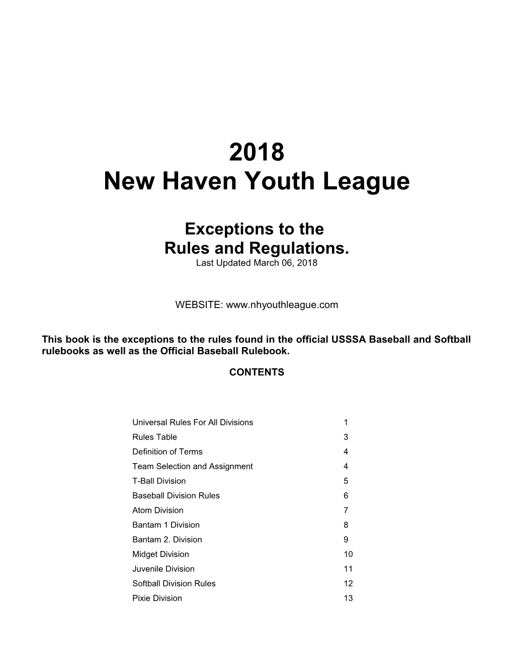 New Haven Youth League