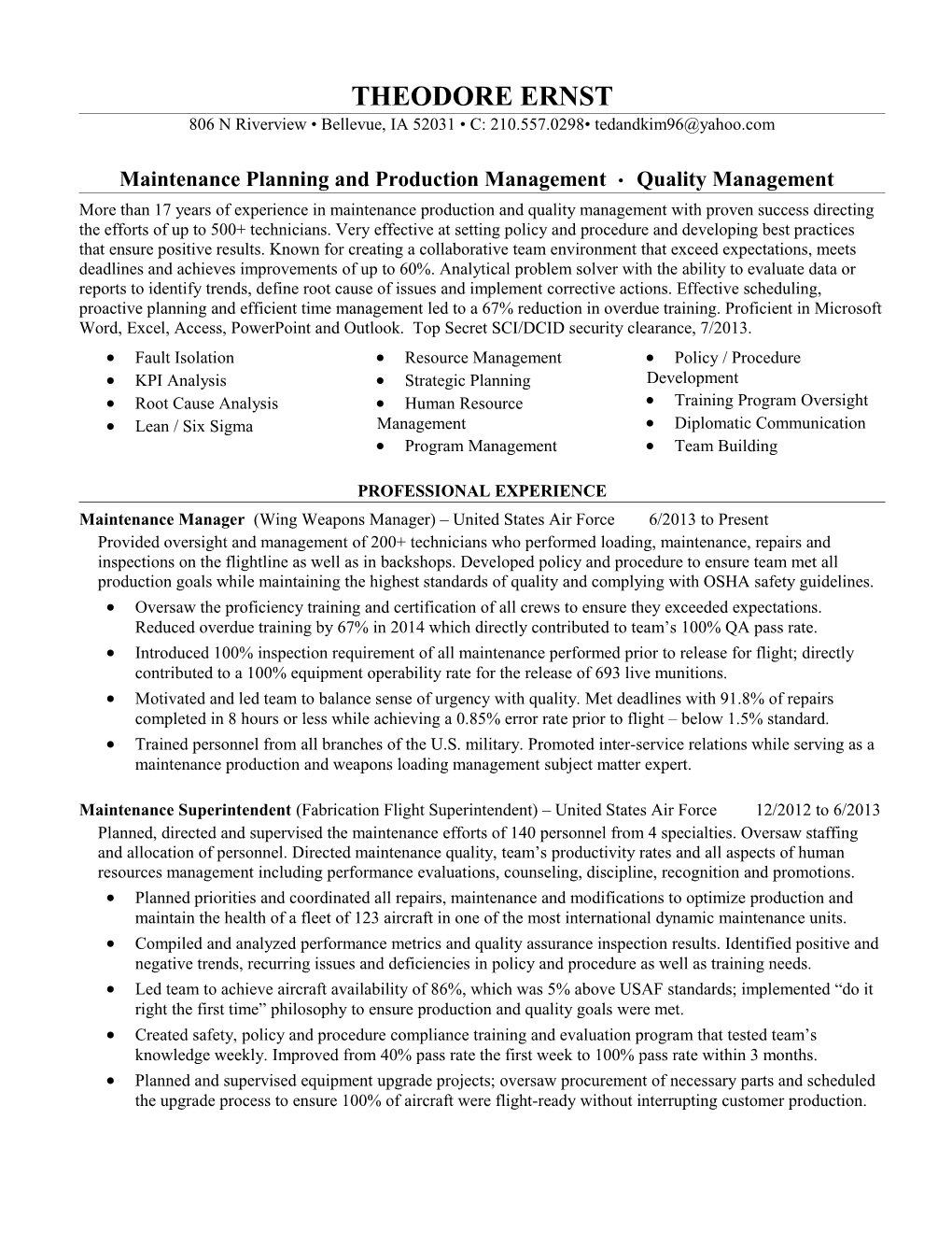 Maintenance Planning and Production Management Quality Management