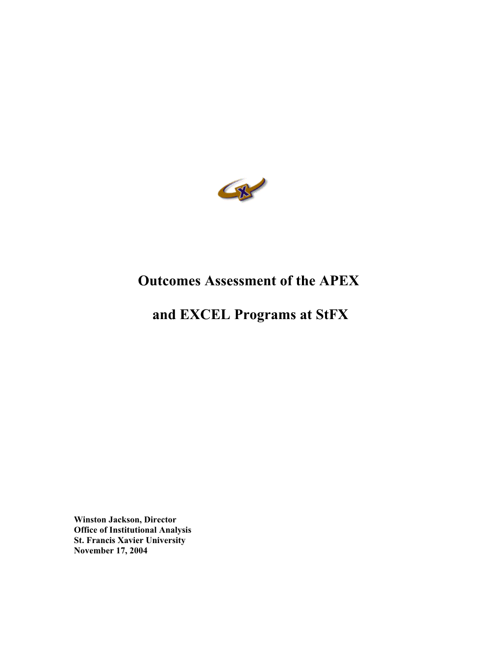 Outcomes Assessment of the APEX