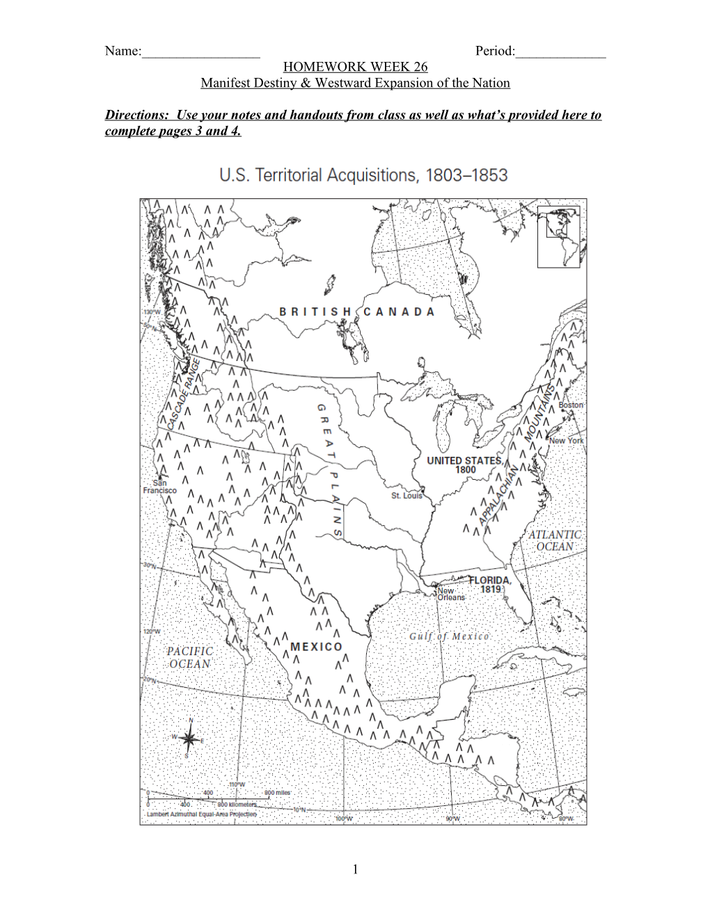 Manifest Destiny & Westward Expansion of the Nation