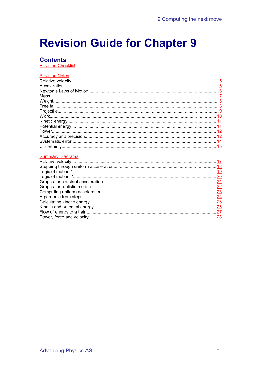 AP Revision Guide Ch 9