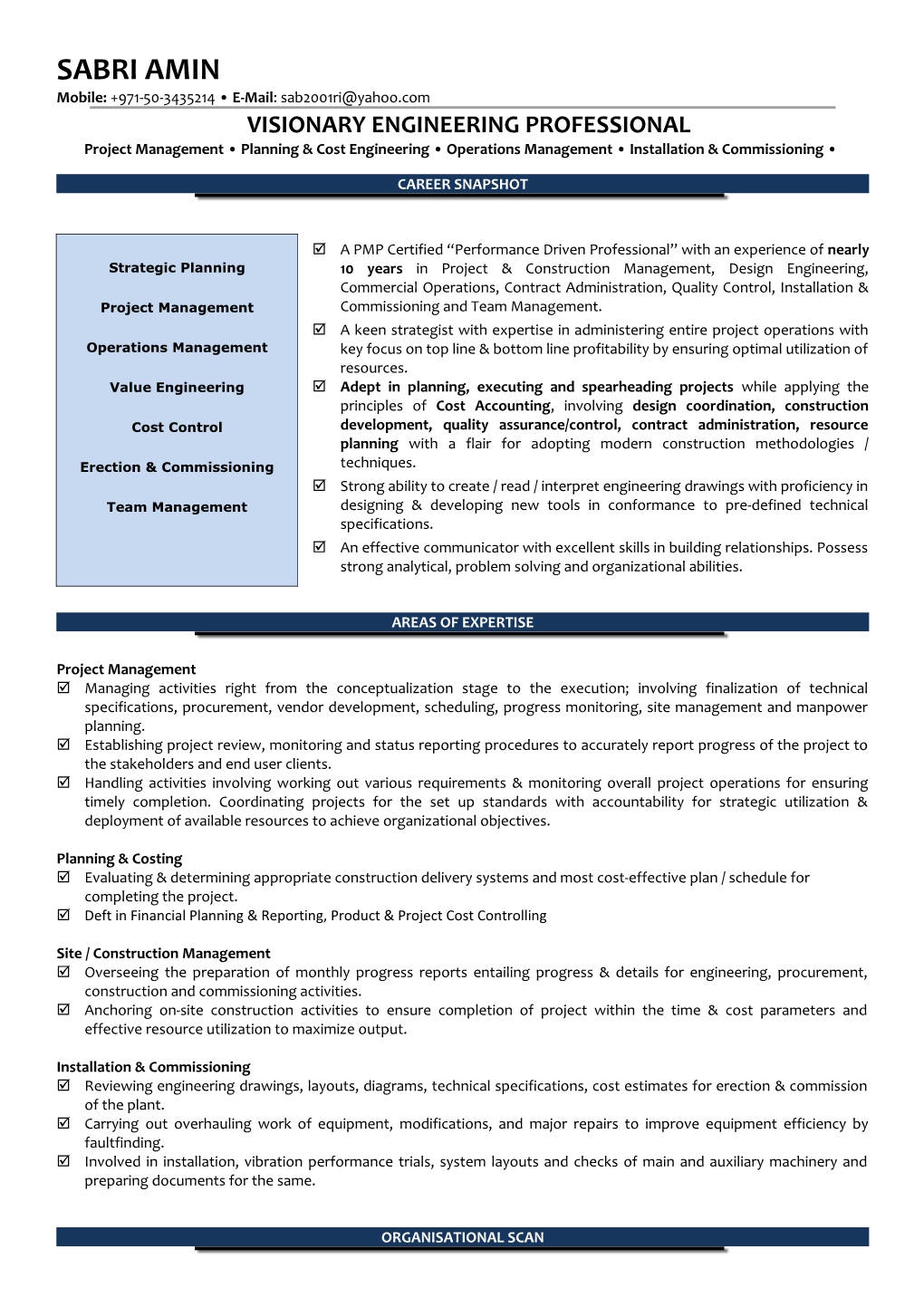 Project Management Planningcost Engineering Operations Management Installation & Commissioning