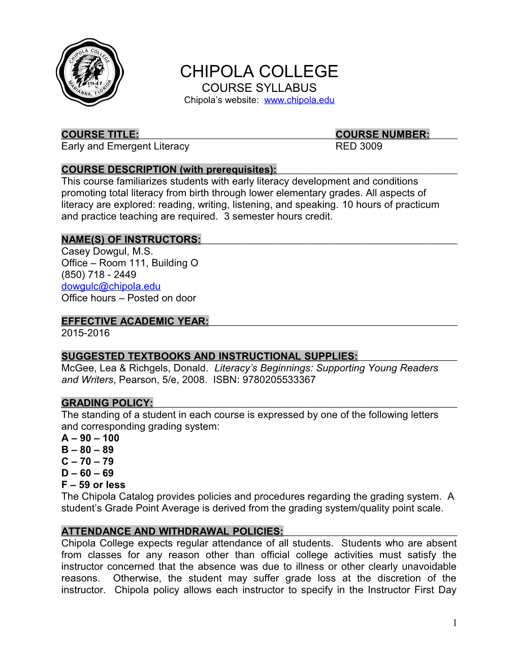 Course Title: Course Number s4