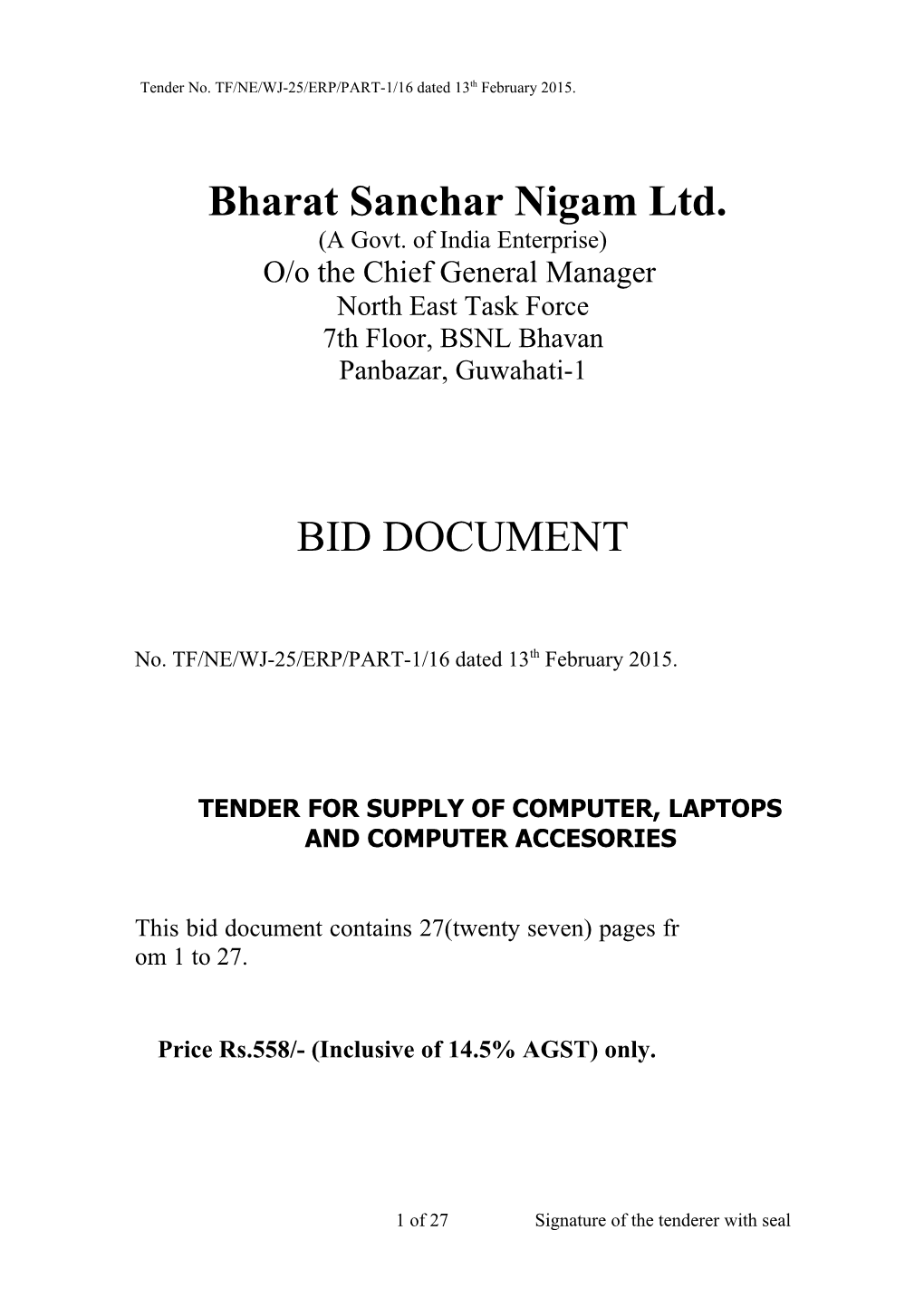 Bharat Sanchar Nigam Ltd s1