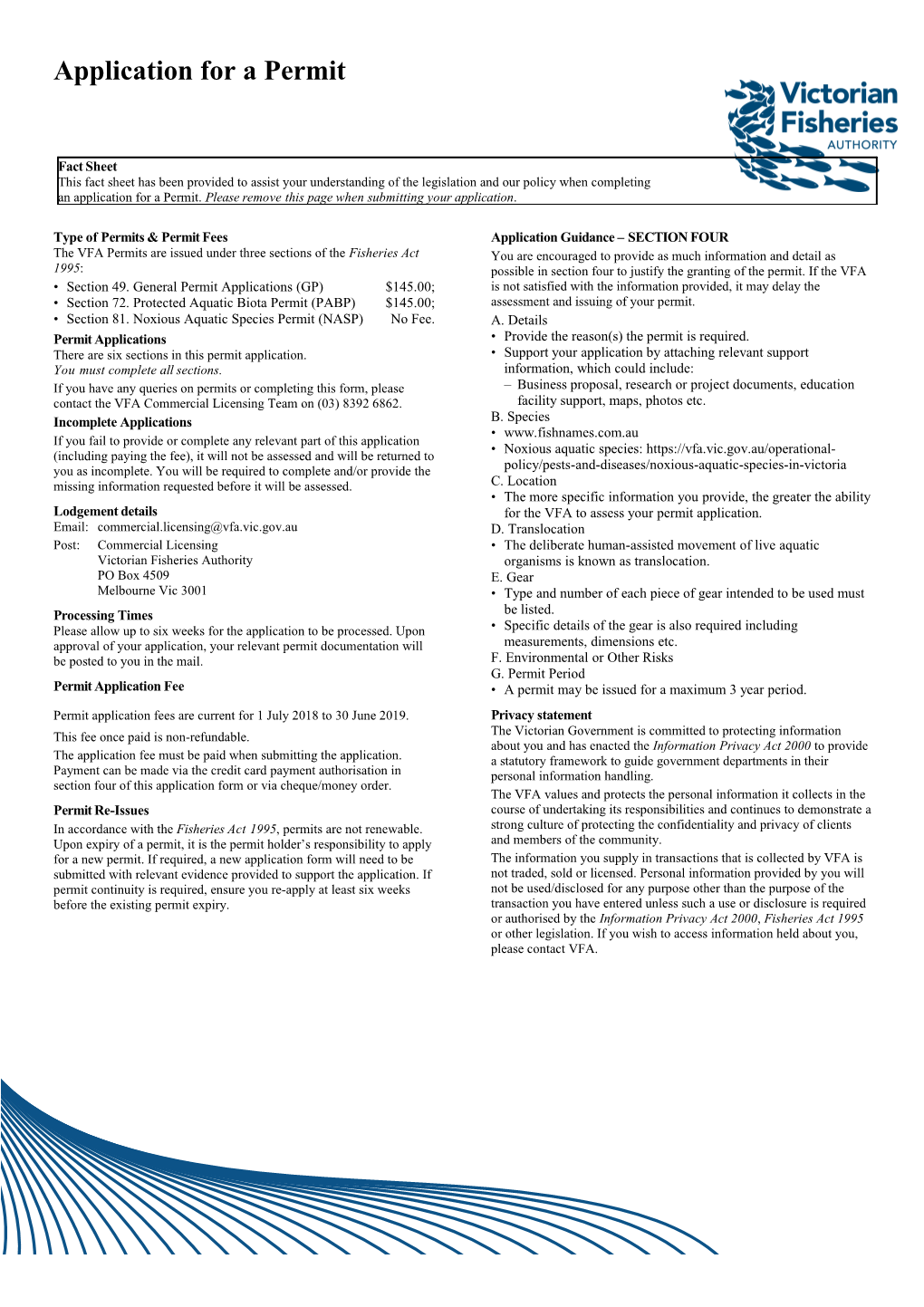 Type of Permits & Permit Fees