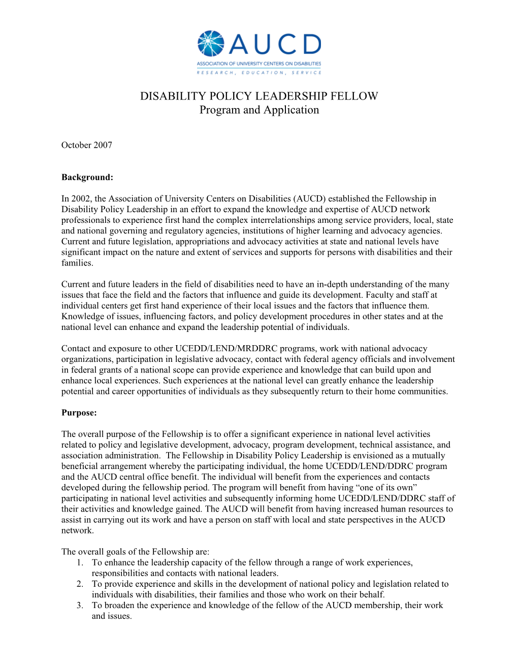 Disability Policy Leadership Fellow