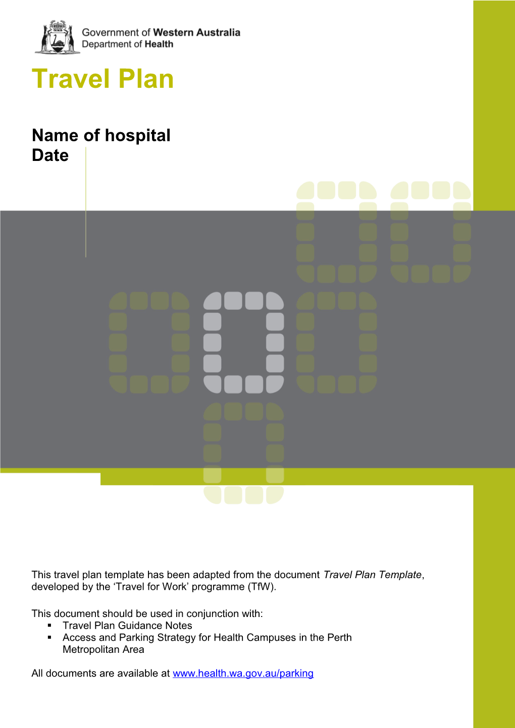 WA Health Travel Plan Template