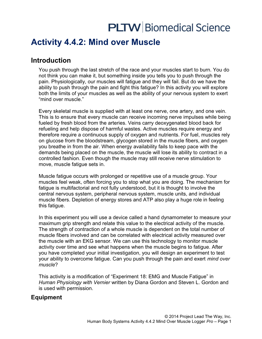 Activity 4.4.2: Mind Over Muscle