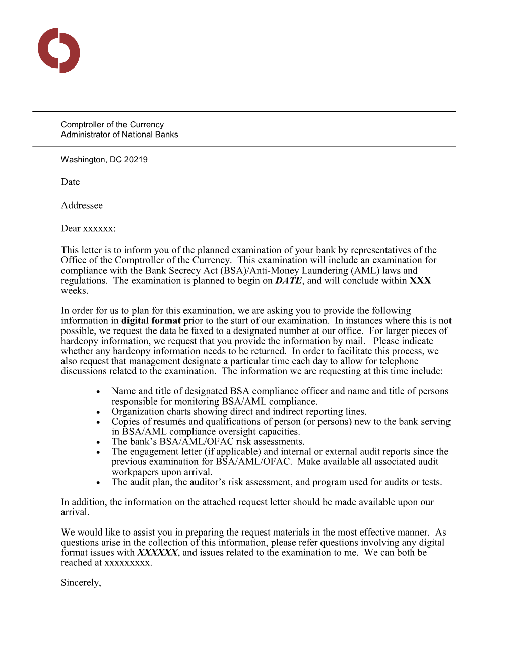 Request Letter Cover Letter