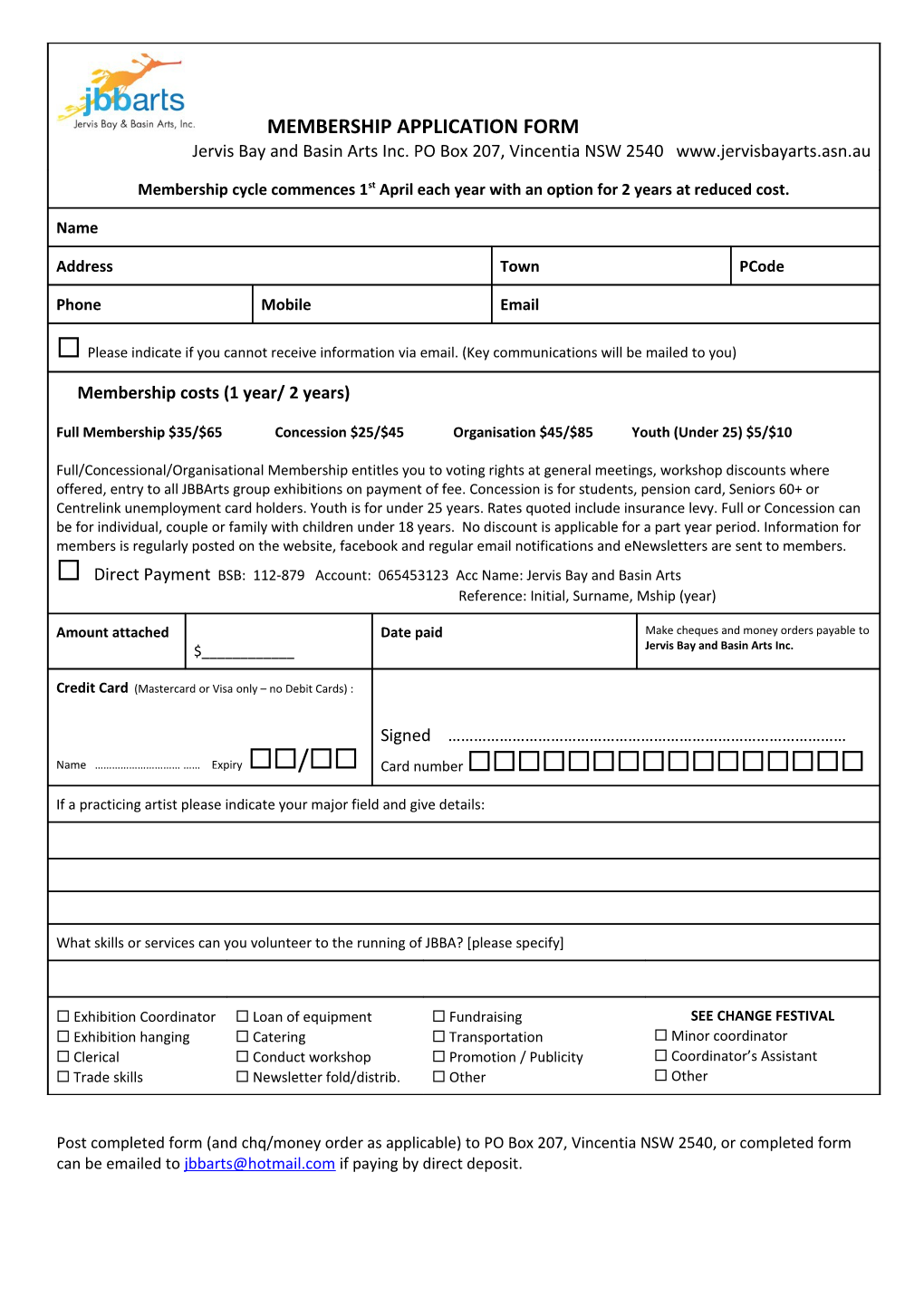 2009 2011 Renewal/New Membership Application Form