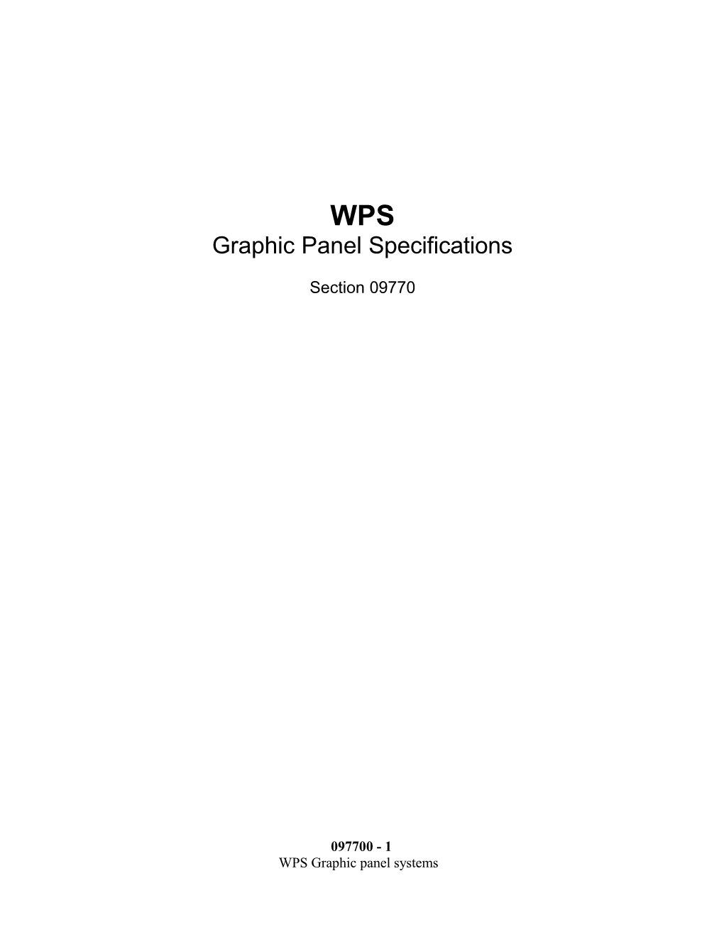 WPS Graphic Panel Systems