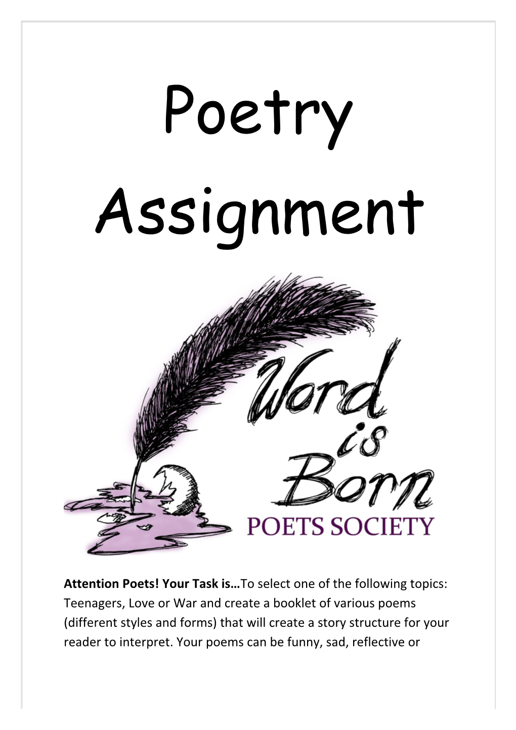 Poetry Assignment