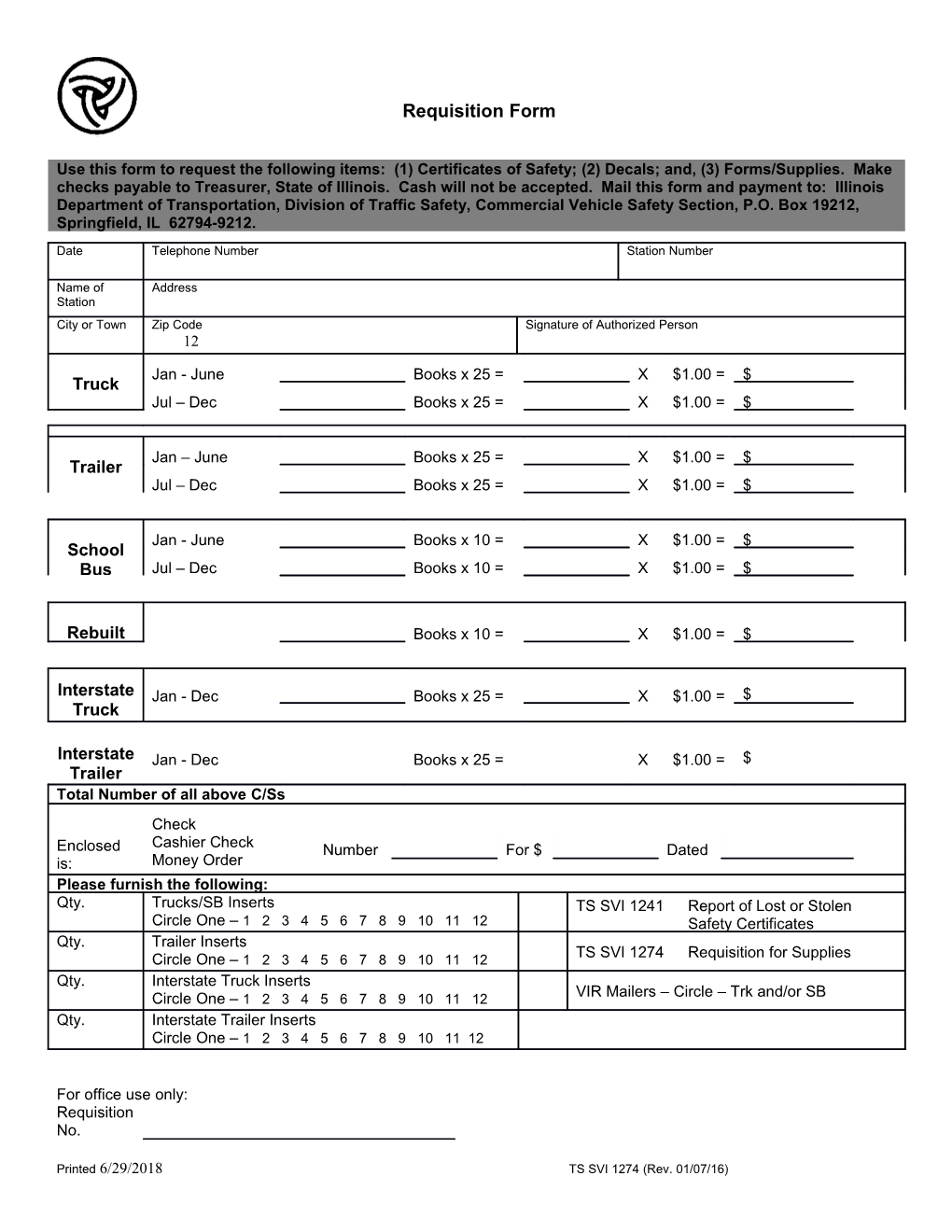 Printed 1/7/2016TS SVI 1274 (Rev. 01/07/16)