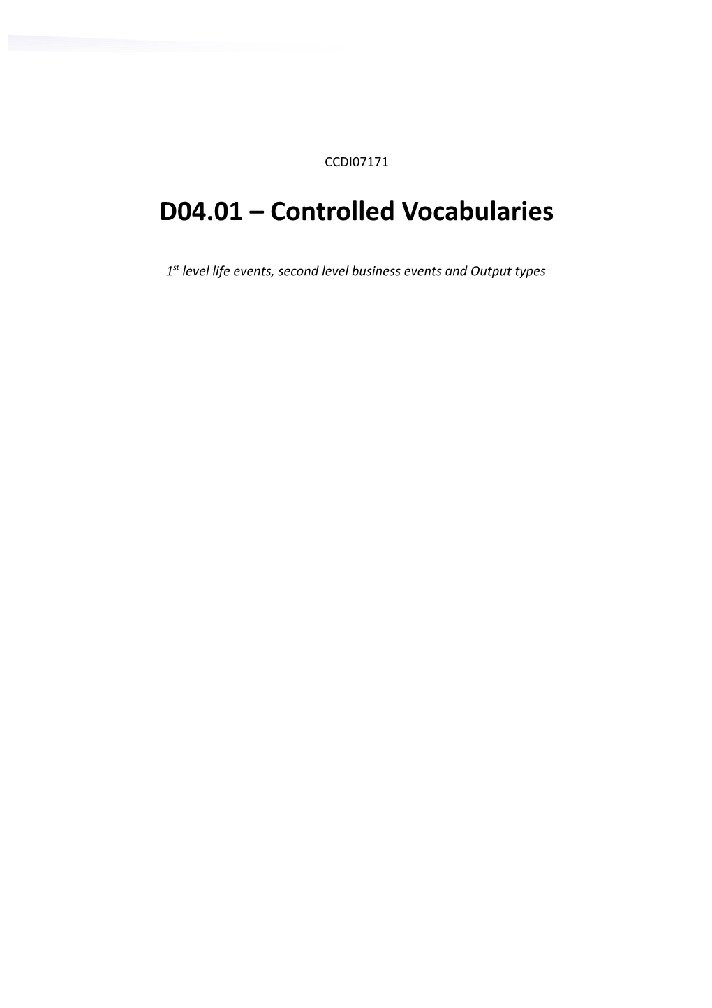 D04.01 Controlled Vocabularies