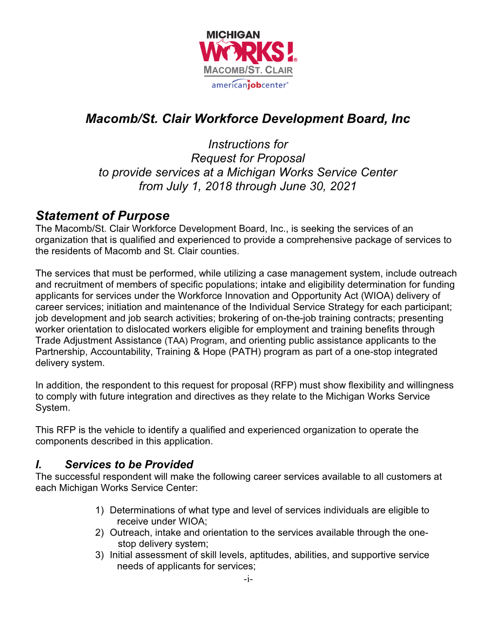 Macomb/St. Clair Workforce Development Board, Inc