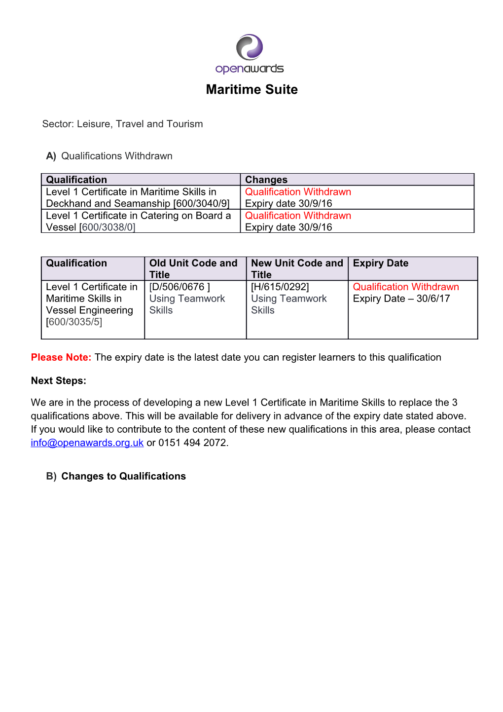 Sector: Leisure, Travel and Tourism