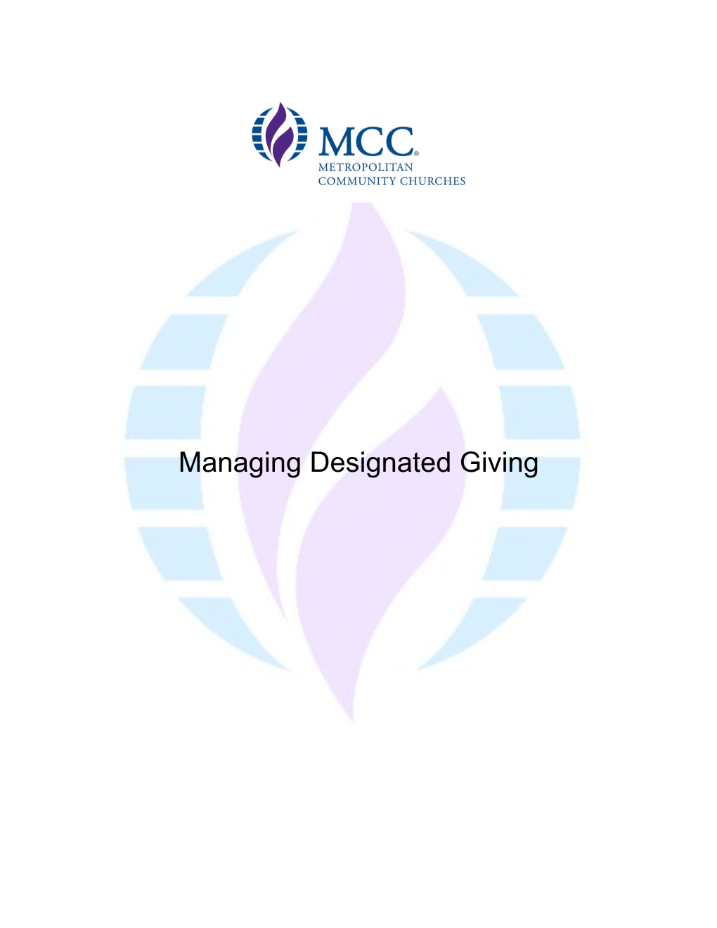 Managing Designated Giving