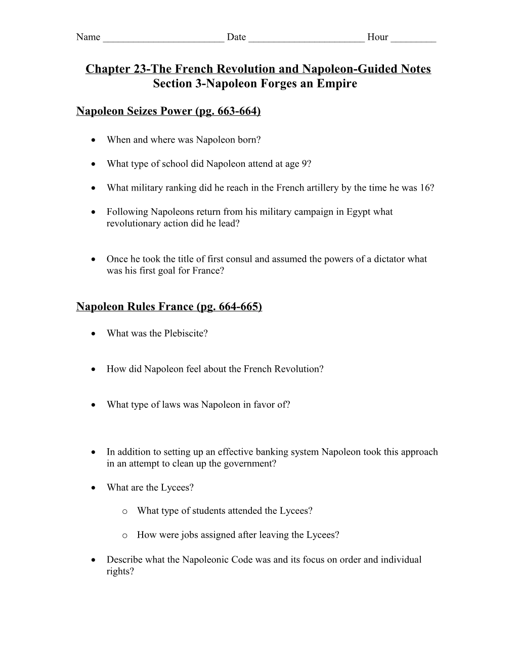 Chapter 22-Enlightenment and Revolution-Guided Notes s3