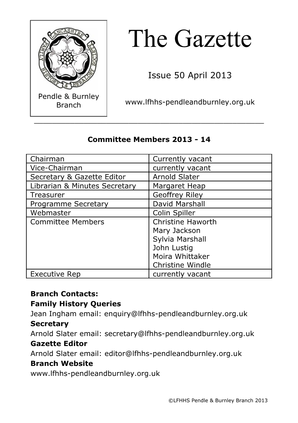 Committee Members 2013 - 14