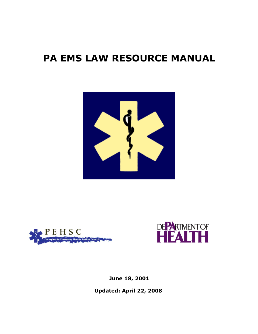 Pa Ems Law Resource Manual