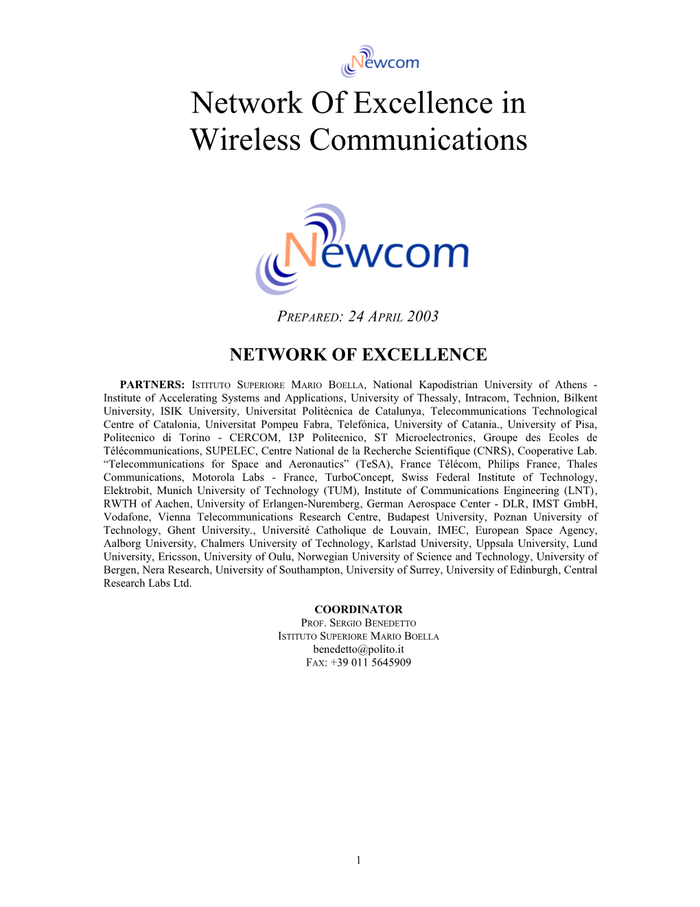 Network of Excellence In