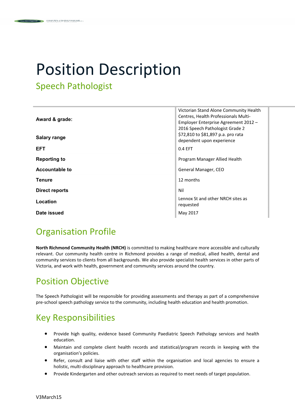 Position Description s1