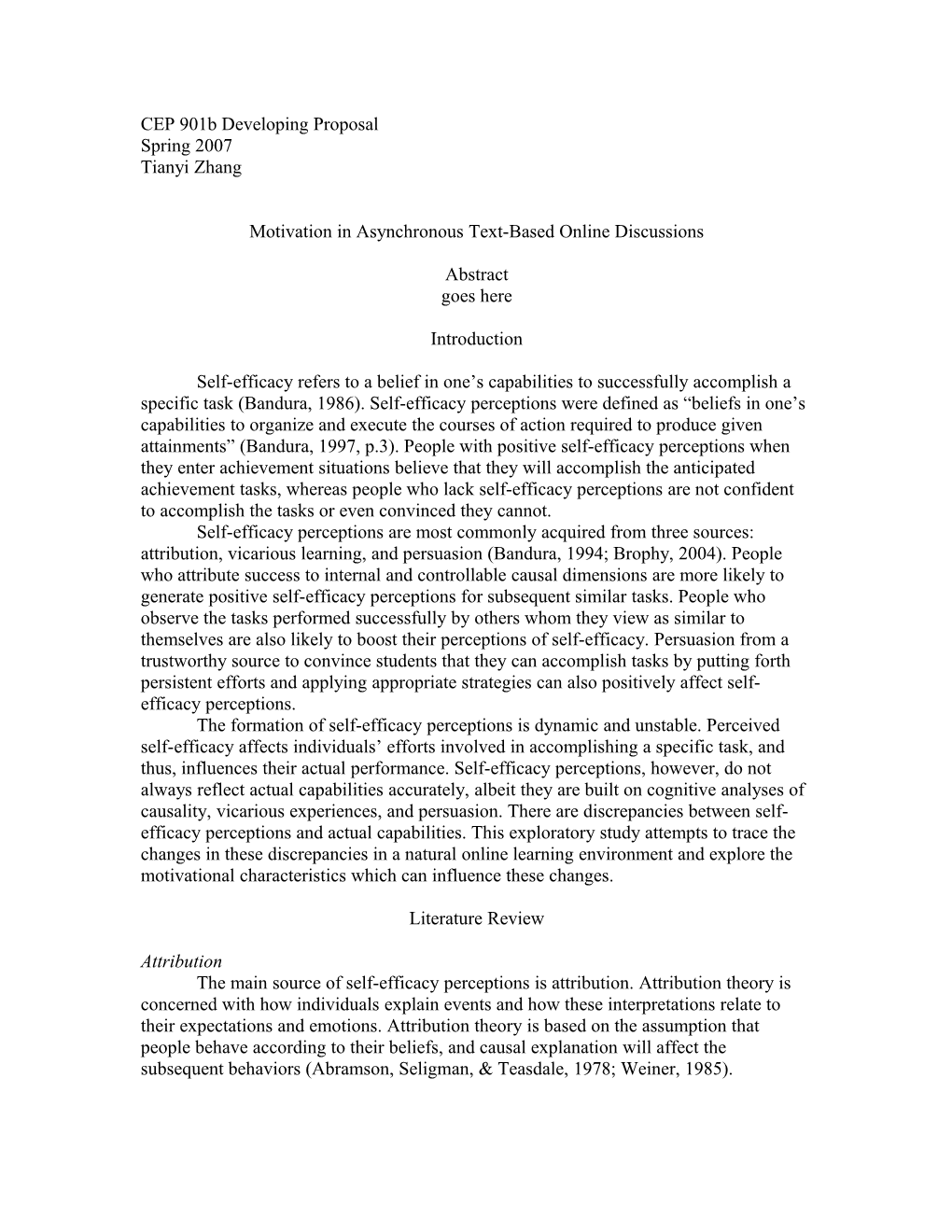 CEP 900 Final Paper Proposal