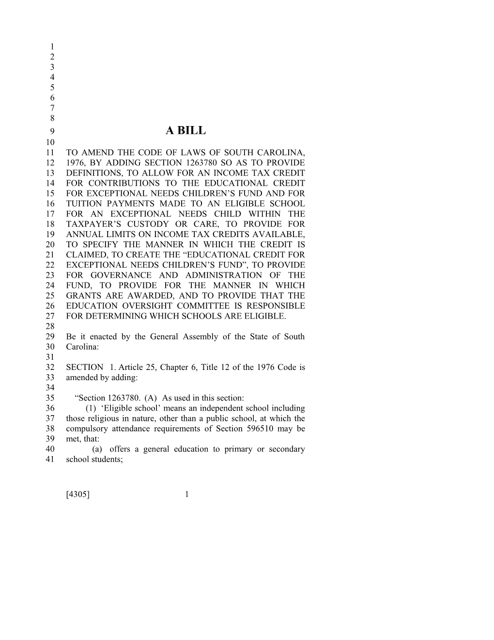 2017-2018 Bill 4305 Text of Previous Version (May 9, 2017) - South Carolina Legislature Online