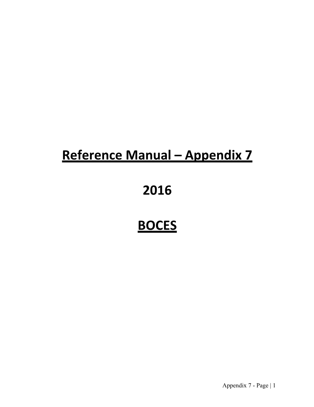 Reference Manual Appendix 7