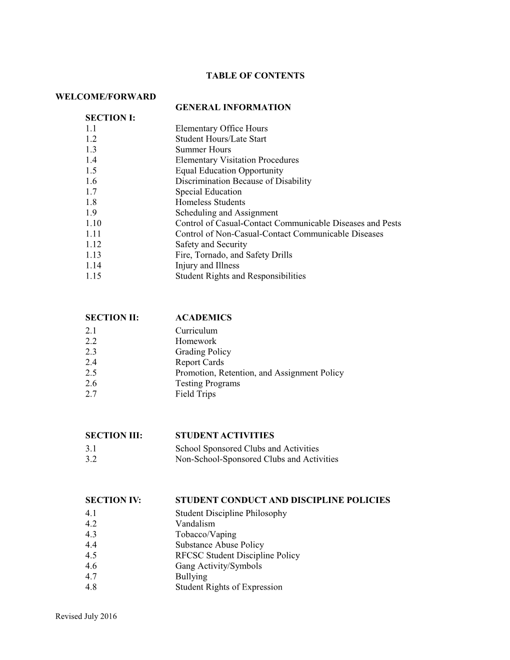 Table of Contents s50