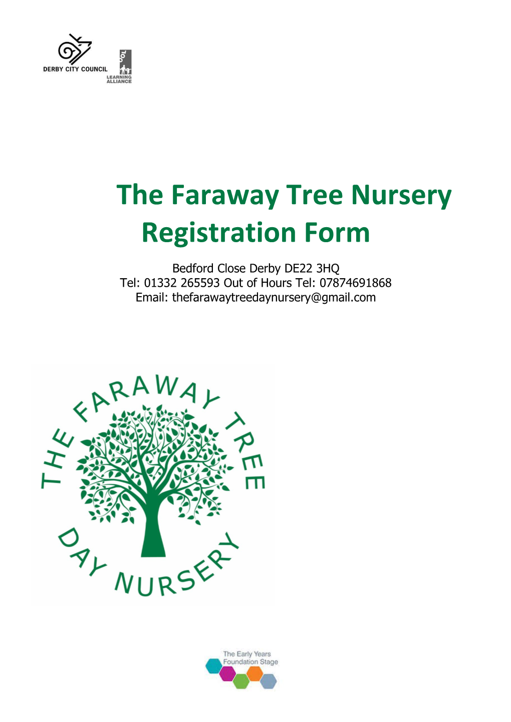 The Faraway Tree Nursery Registration Form