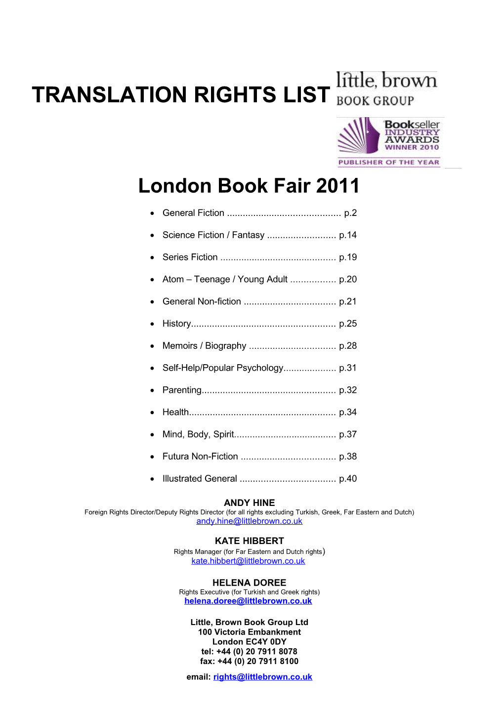 London Book Fair 2011