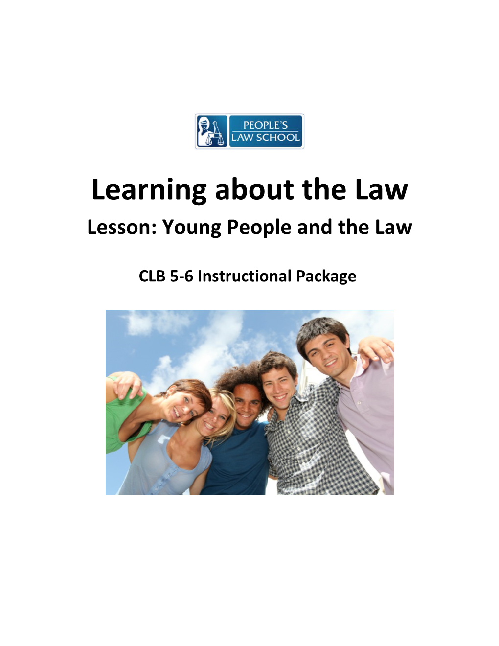 Learning About the Law Lesson: Young People and the Law