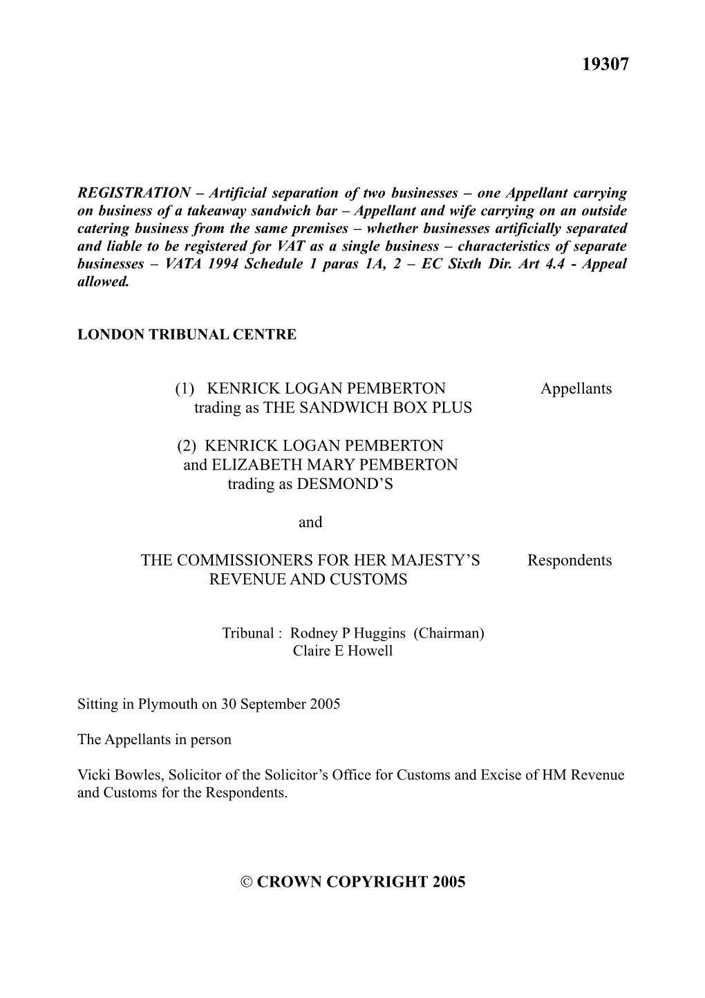 MANCHESTER TRIBUNAL CENTRE Reference No: MAN/93/1555