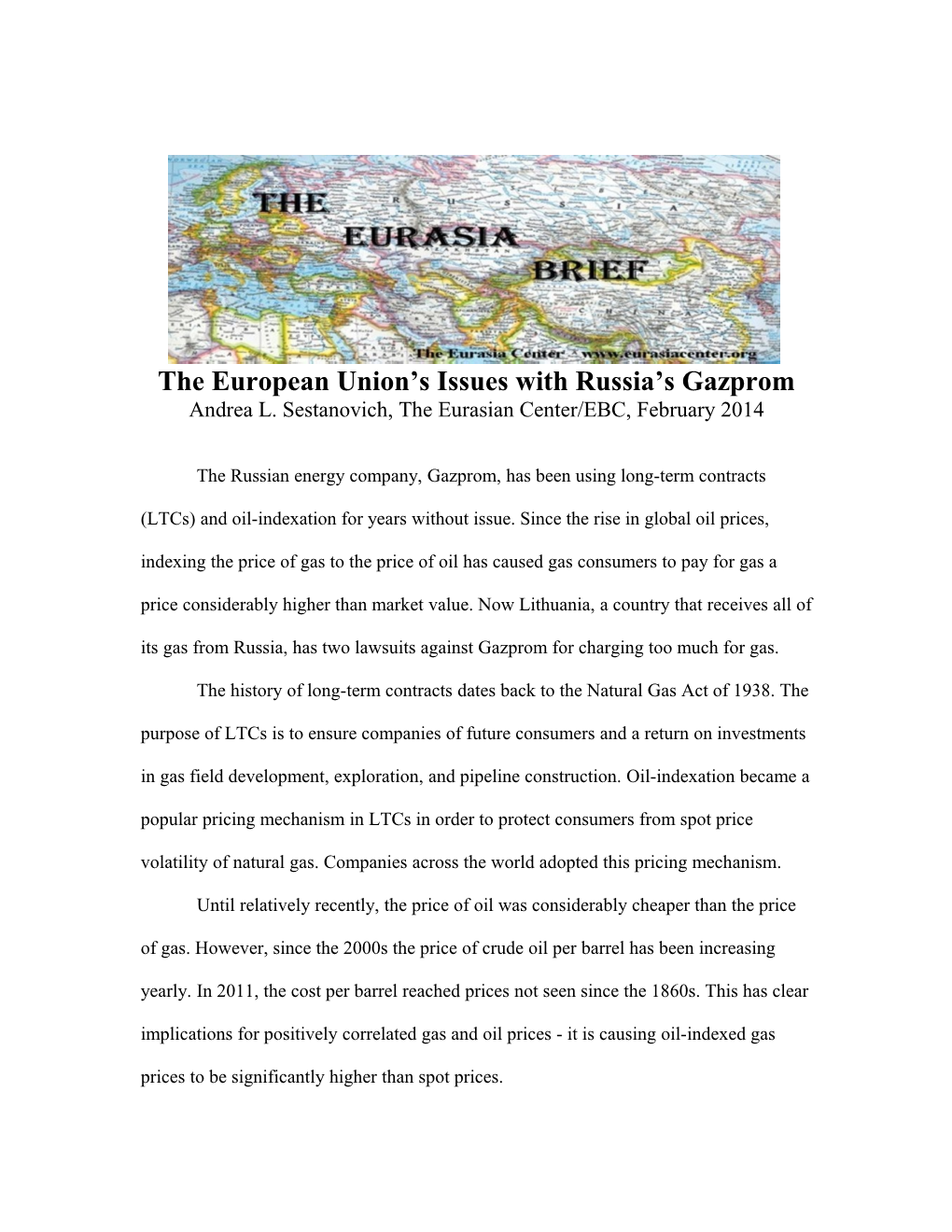 The European Union S Issues with Russia S Gazprom